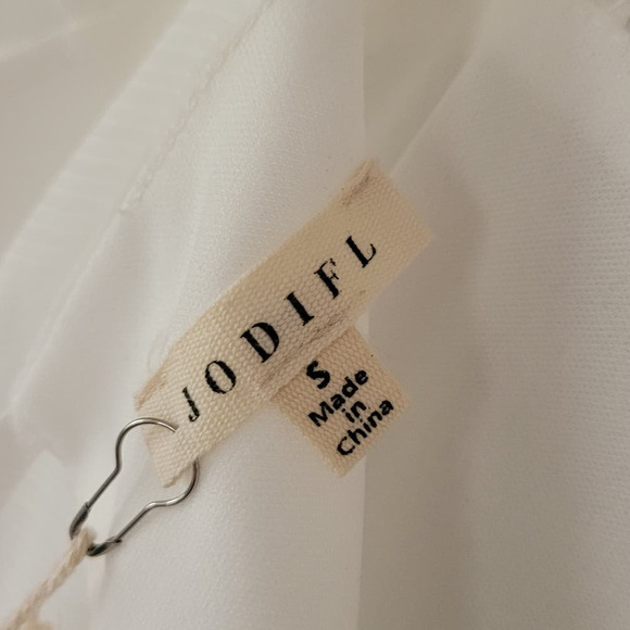 Jodifl Ripple Peblum Tank Top White Size Small - Picture 4 of 6